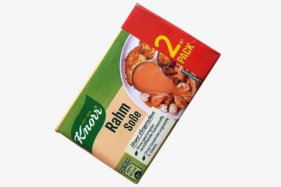 Kandidat 4: Die "Rahm Soße" von Knorr wird nur noch in einem 2er-Pack von je 34 Gramm verkauft, zuvor waren es 3er-Packs. Da der Preis von 1,19 Euro gleichgeblieben ist, wurde die Soße 50 Prozent teurer.