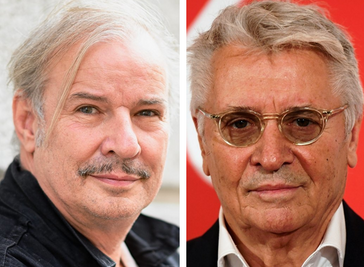 Leander Haußmann, Regisseur (links im Bild) und Henry Hübchen, Schauspieler