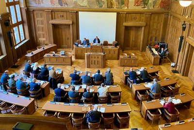 Die Versammlung des Regionalen Planungsverbands am Mittwoch im Chemnitzer Rathaus.