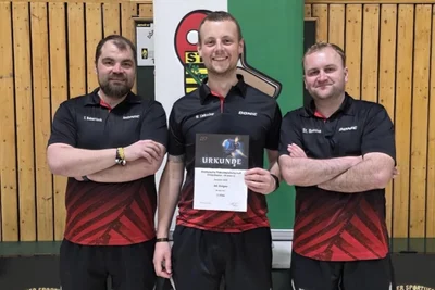 Holten für die SG Sorgau Bronze auf Landesebene: Tommy Rebentisch, Marcel Liebscher und Steffen Bercke (von links).