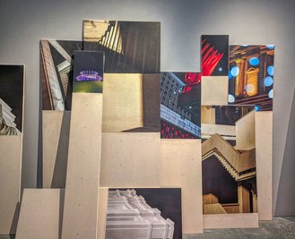 Werke von El Lissitzky in der Ausstellung "Projekte zur Bestätigung des Neuen" im Kunstmuseum Moritzburg Halle.