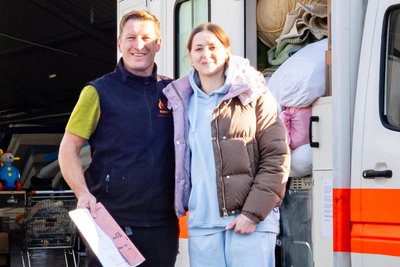 Yuliia Kravchenko und Thomas Kretschmann vom Verein Communitas.