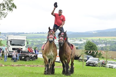 Voll in Aktion: Michael Willer bei einer Schauvorführung zum Bergfest in Markneukirchen.
