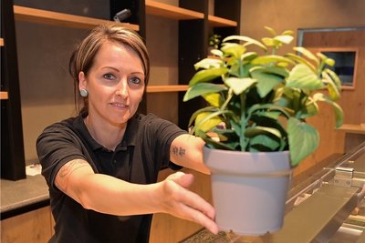Im Schnellrestaurant "Culinar" im Auer Simmel-Center wird für die Eröffnung alles schick gemacht. 
