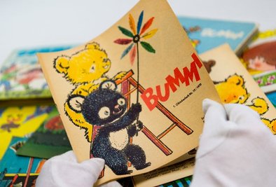 Ein "Bummi"-Heft von 1970 - mit dem gelben Bären Bummi und Mischka.