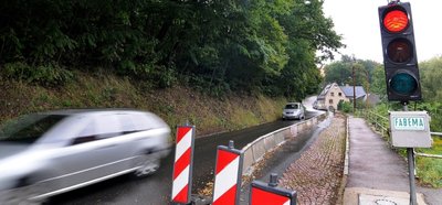 Ampel an der Waldheimer Straße 