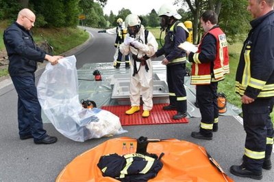 Die Feuerwehr war mit einem Großaufgebot im Einsatz. 