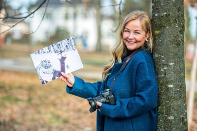 Romy Köhler mit ihrer Kamera. Doch für das Siegerbild beim „Freie Presse“-Wettbewerb benötigte sie diese gar nicht.