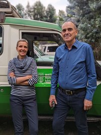 In Goma erlebt Ursula Langkamp (links) von der Welthungerhilfe die Menschen voller Besorgnis. (Handout)