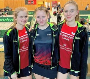 Das Damen-Trio der SG Sorgau: Mary-Ann Staffa, Emily Kaden und Debora Neuber (von links). 