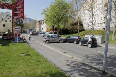 Die Straße wurde voll gesperrt.