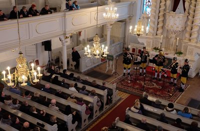 Das Bläserensemble "Erzgebirgisches Stollnblech" war zur Lichtmess in der Trinitatiskirche zu erleben.