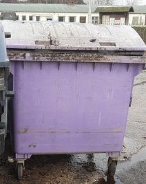 Diese Tonne stand an der Wernsdorfer Straße in Glauchau. 