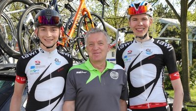 Zufrieden war Steffen Haslinger, der Trainer des Teams Euro-Region, nicht nur mit Toni Albrecht (rechts), sondern auch mit Vincent John.
