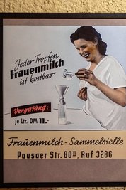 Werbung für Frauenmilch.