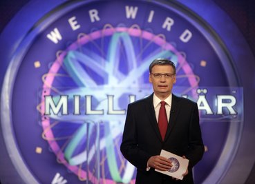 Günther Jauch im Fernsehstudio.