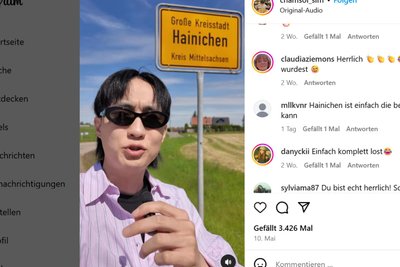 Der Koreaner Chamsol Sim präsentiert Hainichen in seinen Videos.