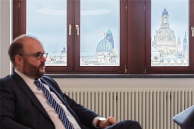 Zimmer mit Aussicht: Kultusminister Christian Piwarz (CDU).