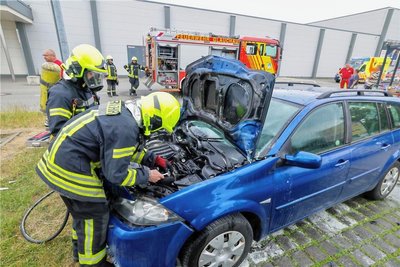 In diesem Pkw ist in Glauchau es zu einem Schwelbrand gekommen.