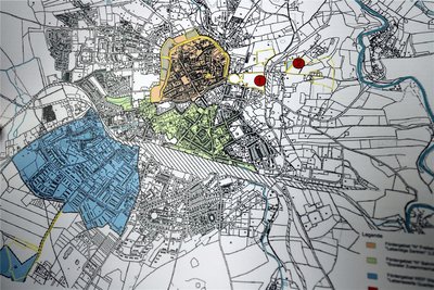 Der Freiberger Plan für die Landesgartenschau 2029 mit ihren drei Bereichen steht.
