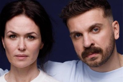 ... Melika Foroutan und Edin Hasanovic. Foto: Jakob Fliedner/HR
