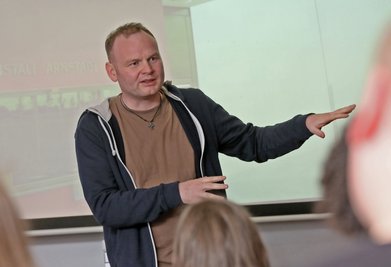 Ronny Ritze arbeitet als Schreibtrainer mit "Menschen in Krisen", wie er sagt. 