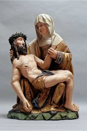 Vesperbild, um 1500. Es gehört zu den Figuren, die in Oberlungwitz gestohlen wurden und bald in Chemnitz gezeigt werden. 