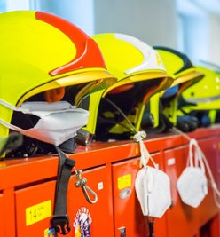 Auch die Feuerwehrleute müssen mit der Corona-Pandemie klar kommen. 
