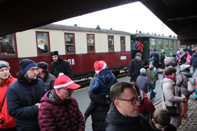 Andrang herrschte schon bei den Nikolausfahrten bei der Museumsbahn Schönheide.