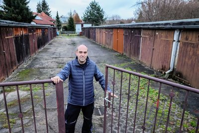 Sascha Rudolph am Schindmaaser Weg. 