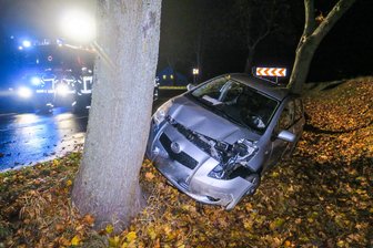 54-jährige fährt mit Toyota gegen Baum -