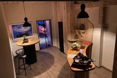 Der Blick in den Hofladen auf dem Wagyu-Hof in Erlau.