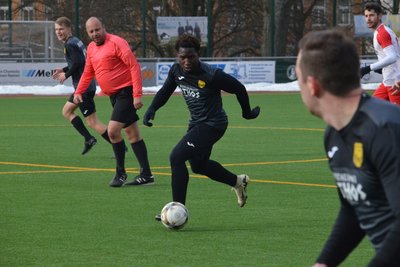 Lamin Badjie machte ein starkes Spiel und sorgte mit seinen Tempoläufen an der Seitenlinie immer wieder für Gefahr.