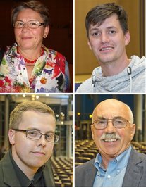 Oben: Angelika Beer und Robert Gerlach; unten: René Müller und Gert Scholz