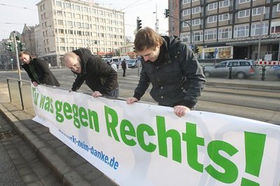 Einige Chemnitzer setzten am 5. März ein Zeichen gegen Rechts. 