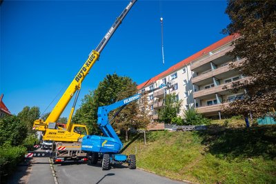 Die Häuser an der Albert-Funck-Straße in Aue bekommen Balkone.