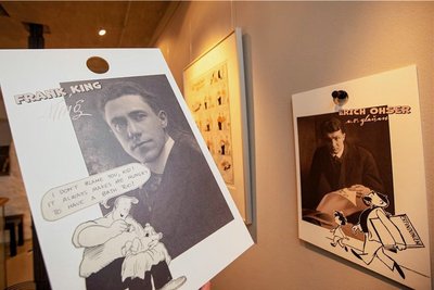Frank Kings (links) ältere Comics weisen Parallelen zu Ohser auf - auch er nahm Erfahrungen junger Eltern mit dem Nachwuchs aufs Korn.