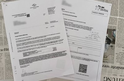 Die zwei Seiten des betrügerischen Mahnschreibens. 