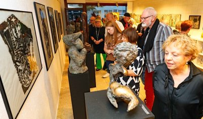 In der neuen Ausstellung des Fischmarktes Scheibner in Werdau.