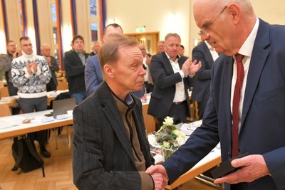 Thorsten Gruner erhielt im vergangenen Dezember die Auszeichnung in Freiberg, aus den Händen vom damals amtierenden Landrat Lothar Beier.