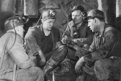 Falsche, verzerrte Darstellung: Wismut-Arbeiter untertage im Jahr 1960.