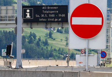 Die Sperre des Brenner-Korridors sorgt nicht für das befürchtete Verkehrschaos