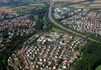 Freiberg am Neckar aus der Luft