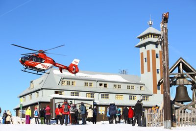 Rettungseinsatz am zweiten Weihnachtsfeiertag auf dem Fichtelberg