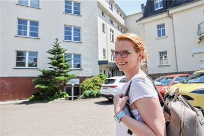 Am neuen Praxisstandort in der Ingelheimer Straße in Limbach-Oberfrohna laufen momentan noch die Ausbauarbeiten. Für die Ärztin ist es wichtig, dass eine einladende Praxis entsteht.