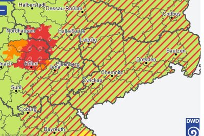 Am Nachmittag gewitterte es in Thüringen bereits.