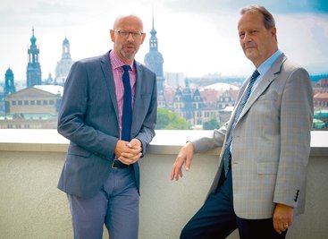 Die Chefs von Landesärztekammer und Krankenhausgesellschaft, Dr. Stephan Hehn und Professor Jan Schulze