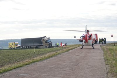 Auch ein Rettungshubschrauber war im Einsatz.