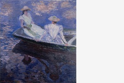 Das Bild "Sur Le Bateau (Jeunes Filles En Barque)" von Claude Monet aus dem Jahr 1887 ist in der Jubiläumsausstellung zu sehen. 