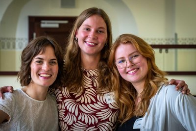 Haben das Abschiedskonzert organisiert: Carolin Dehmelt, Lissy Funke und Johanna Lindner (v.l.).
